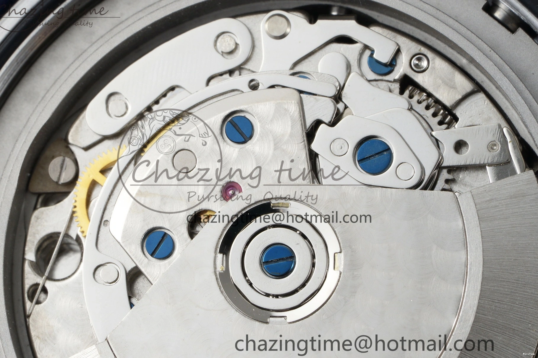 MIROTIME 0326 Bright Pilot Chrono SS AZF 1:1 Best Edition Green Dial on Brown Leather Strap A 7059